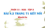 Bài 8.2 trang 71 Toán 11 Kết nối tri thức Tập 2